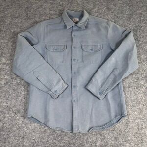 Wallace & Barnes Shirt Blue Cotton Button Down Mens Large